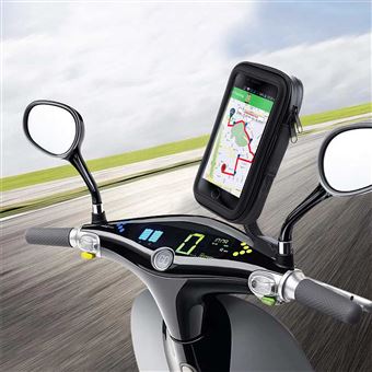 Soporte Moto/Scooter para Smartphone Impermeable Orientable Retrovisor  Negro - Soportes y montaje para teléfonos móviles - Los mejores precios