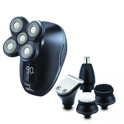 Set De Barba Y Cuidado Facial Jocca Cuchillas De Acero Negro