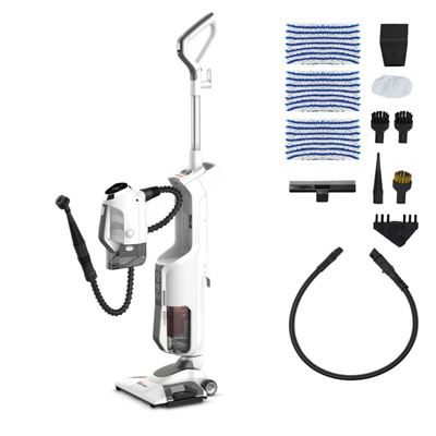 Escoba A Vapor Con Aspiración Polti Vaporetto 3 Clean 3 En 1 Blanco