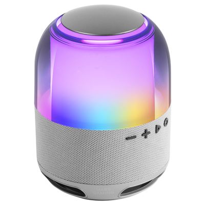 Altavoz Portátil Bluetooth 15w Mars Gaming Ms-flow, Iluminación Orbilight Rgb 360°, Driver Deepbass 57mm, Bluetooth 5.3 Y Microsd, Blanco