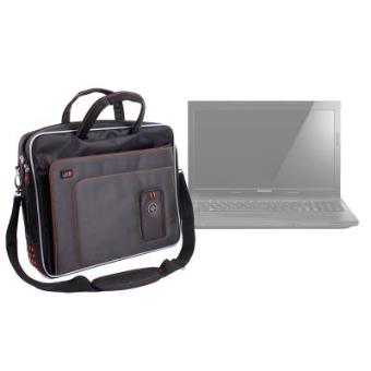 Maletín Negro y Naranja Con Bandolera Ajustable Para Portátil Lenovo  Essential B590 15.6\