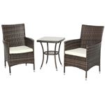 Conjunto de muebles de exterior de ratán Outsunny 60x58,5x89,5cm