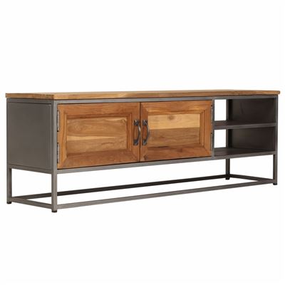 Mueble Para Tv Vidaxl Madera De Teca Reciclada Y 120x30x40 Cm