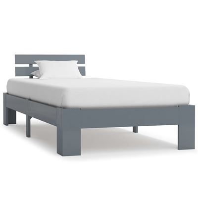 Vidaxl Gris Estructura De Cama De Madera Maciza De Pino 100X200 Cm