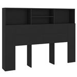 Mueble cabecero vidaXL negro 140x19x103,5 cm