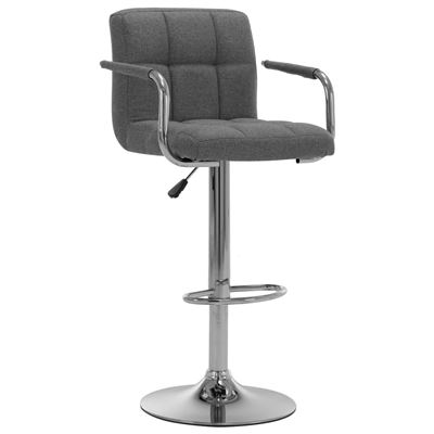 Vidaxl Gris/Claro Taburete De Cocina Tela 8,55Kg