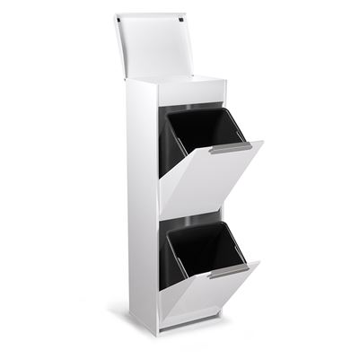 Cubo De Basura Y Reciclaje De 2 Cubos Con Bandeja Superior Arregui Ecoclas Plus Cr221-e, 2x17l 34l