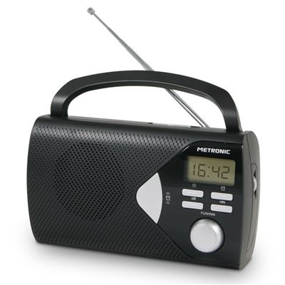 Metronic 477205 Portátil Digital Negro Radio