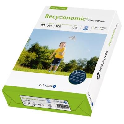 Papyrus Recyconomic Classic papel para fotocopiadoras 500 unidades blanco white iso 70 a 4 80