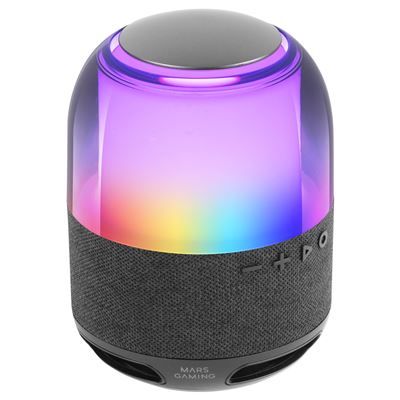 Altavoz Portátil Bluetooth 15w Mars Gaming Ms-flow, Iluminación Orbilight Rgb 360°, Driver Deepbass 57mm, Bluetooth 5.3 Y Microsd, Negro