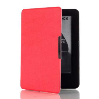 Funda Libro con Tapa Rigida Para Amazon new Kindle 6'' 2015 Piel Roja Iman Case