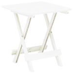 Mesa de jardín plegable vidaXL de plástico blanco 45x43x50 cm