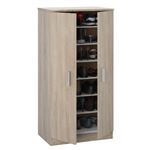 Mueble armario zapatero roble estantes interiores