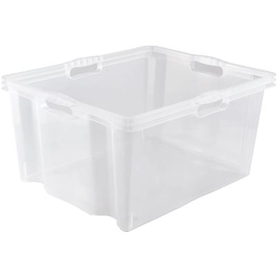 Caja De Almacenaje Keeeper Emil Transparente 52x43x26cm 44l