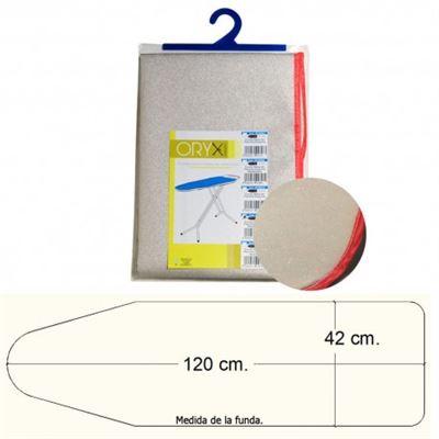 Funda Mesa Plancha Espuma Metalizada 120x42 Cm.