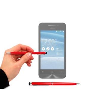 Lápiz Puntero Stylus Rojo 2 En 1  Para  Asus Zenfone 2 - ¡Evita Suciedad Y Arañazos!  Por DURAGADGET - 1