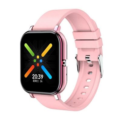 Smartwatch Y30 IOS / Android esfera rosa arena metalizado y correa rosa