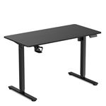 Escritorio eléctrico de pie/sentado, 120 x 60 x (70-116) cm, Regulable en altura con control de memoria, Negro