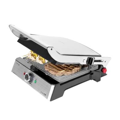 Panini Grill, parrilla eléctrica, plancha y sandwichera, Rock and Grill Pro Cecotec