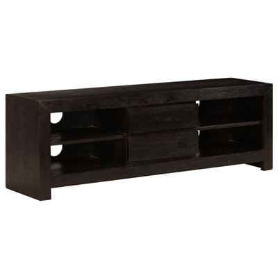 Mueble para TV vidaXL madera maciza acacia 120x30x40 cm oscuro