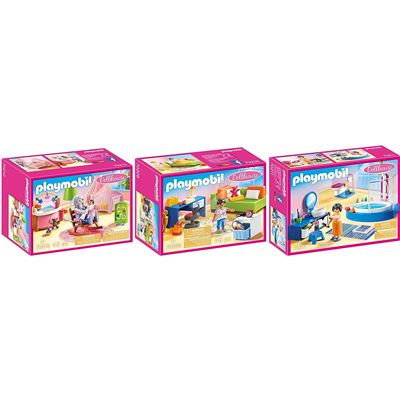 Playmobil 70209-10-11 Dollhouse Juego De 3 Piezas 70209 + 70210 + 70211
