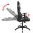 Silla de escritorio vidaXL Racing cuero artificial Blanca_1