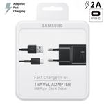 Cargador Red Original Samsung (Tipo C) 2Amp Negro Carga Rápida (Con Blister)