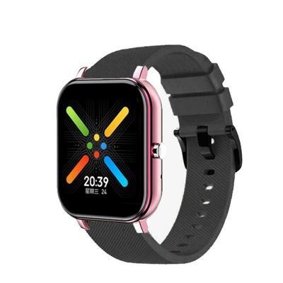 Smartwatch Y30 IOS / Android esfera rosa arena metalizado y correa negra