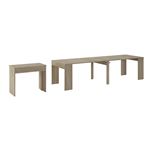 Mesa consola de comedor extensible hasta 237 cm color roble claro Dimensiones cerrada: 90x50x78 cm de alto