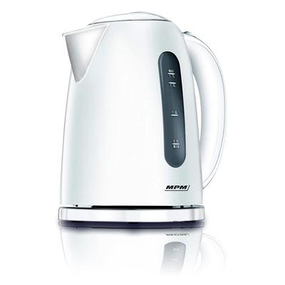 Hervidor De Agua Eléctrico Mpm Mcz-85 Inalámbrico. 1,7 Litros, Base 360º, Filtro Anti Cal Desmontable, 2200w, Blanco