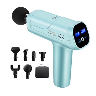 Otros Verde Pistola De Masaje Muscular Goserda 20 Velocidades 6 Cabezales