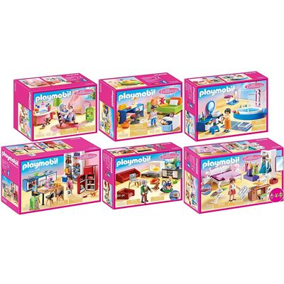 Playmobil 70206-07-08-09-10-11 Dollhouse Juego De 6 Piezas 70206+70207+70208+70209+70210+70211