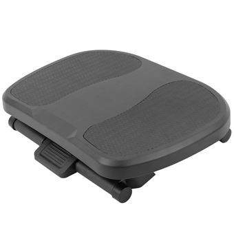 Reposapiés con plataforma ajustable de plástico PrimeMatik, negro 424 x