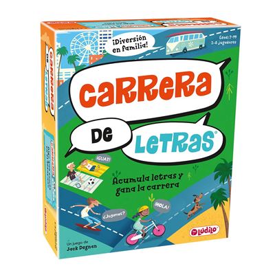 Lúdilo – Carrera De Letras, Juego De Mesa Educativo Para Niños, Juegos Para Niños De 7 Años O Más, Juego Palabras, 2-8 Jugadores, 10 Min.