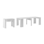 Mesa consola de comedor extensible hasta 237 cm blanco brillante Dimensiones cerrada: 90x50x78 cm de alto