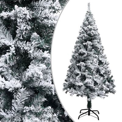 Árbol de Navidad artificial con nieve vidaXL PVC verde 120 cm