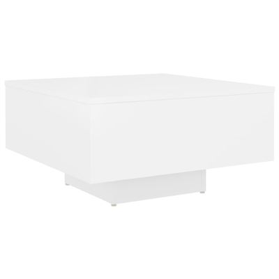 Vidaxl Blanca Mesa De Centro Aglomerado 60X60x31,5Cm