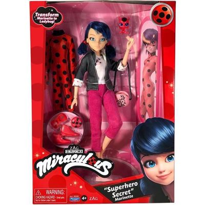 Muñeca De Moda Miraculous Ladybug 26 Cm Y Sus Dos Conjuntos