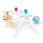 Mesa de picnic con banco para niños Pinolino Nicki für 4 madera blanca