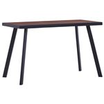 Mesa de comedor vidaXL MDF madera 120x60x75 cm oscuro y negro