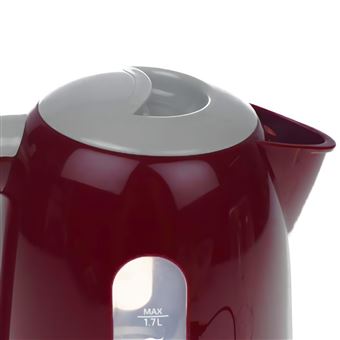hervidor de agua eléctrico de acero inoxidable Hervidor de agua de cristal protección de ebullición en seco y apagado automático silencioso ASCOT rojo 2200 W 1.6 l sin BPA diseño retro 