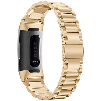 Pulsera Acero Stainless Lux + Herramienta Fitbit Charge 3 / Charge 3 Se Gold