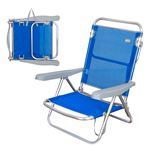 Silla de playa azul plegable 5 posiciones aktive beach 61x48x80 cm