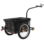 Remolque de carga para bicicletas negro 50 L, vidaXL