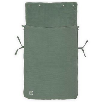 Saco bebé para silla de coche/de paseo Jollein verde ceniza Basic Knit - 1