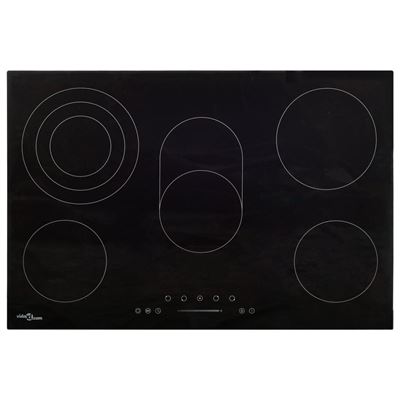 Placa Vitrocerámica Vidaxl 5 Zonas 90cm 8500w Negro