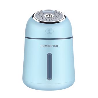 Ventilador humidificador USB multifuncional 3 en 1 con protección sin agua y luz nocturna - Azul cielo