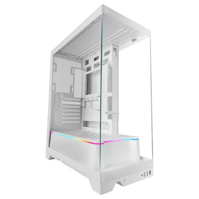 Mars Gaming Blanco Caja Gaming Mc-Prisma Atx Triple Cristal Templado Continuo Argb Doble Cámara
