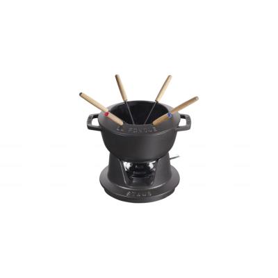 Juego De Fondue Staub 18 Cm Negro