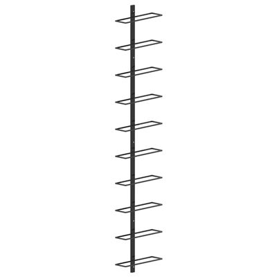 Botellero De Pared Para 10 Botellas Vidaxl Metal Negro
